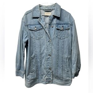 Pacsun light blue denim jacket longer length size small